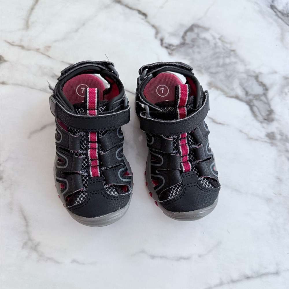 Kids Black and Red Sandals